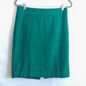 J. Crew  The Pencil Skirt Green Lined Size 10